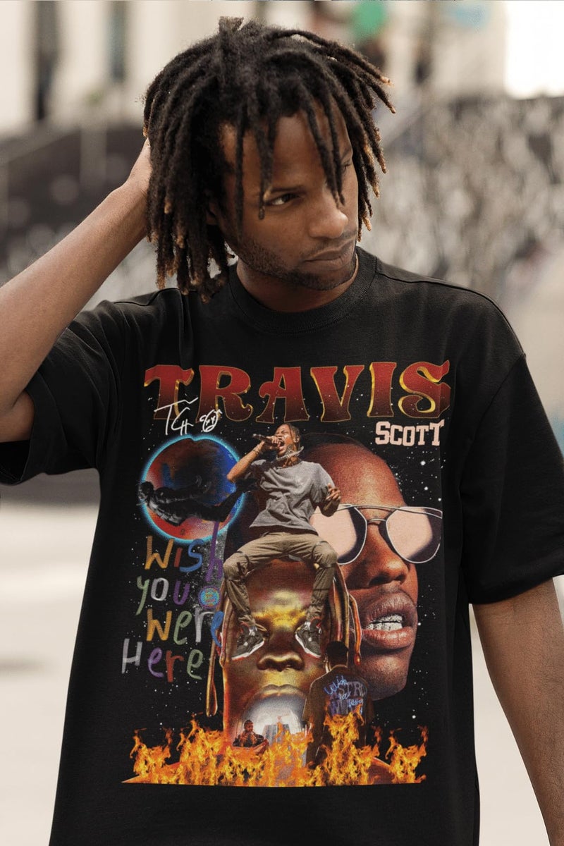 CAPTCHA Men's Oversized Tshirt in Black Color - Travis Scott | Astroworld (Small) - Image 3