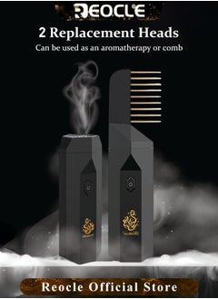 REOCLE Electric Comb Incense Portable Comb Replaces Comb Head Rechargeable Incense Sticks with Replaces Comb Head Unique & Creative Gift for Girls & Women  - Image 3