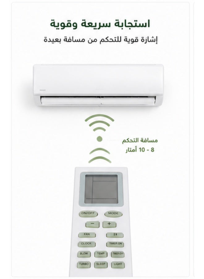 ريموت كنترول متوافق مع مكيفات قري ويورك سبليت – شاشة رقمية – تحكم كامل بالوظائف – بديل عالي الجودة - Image 5