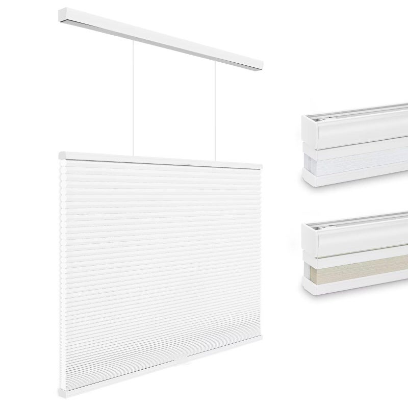 Changshade Light Filtering Cellular Shades Cordless Top Down Bottom Up Blinds for Windows 15 Single Cell Pleated Honeycomb Window Shades for Bedroom Child Room24 Width x36 HeightWhite