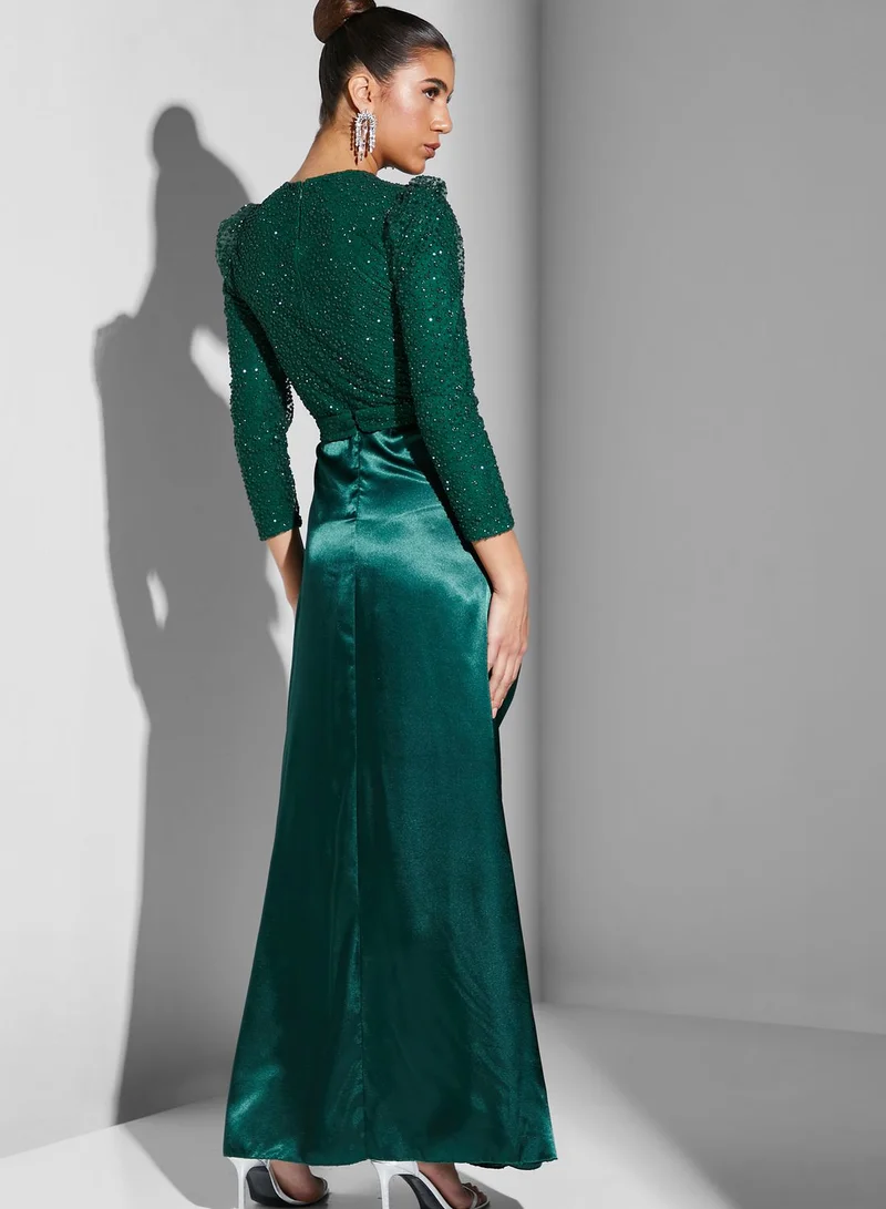 Khizana Ruffled Side Dress