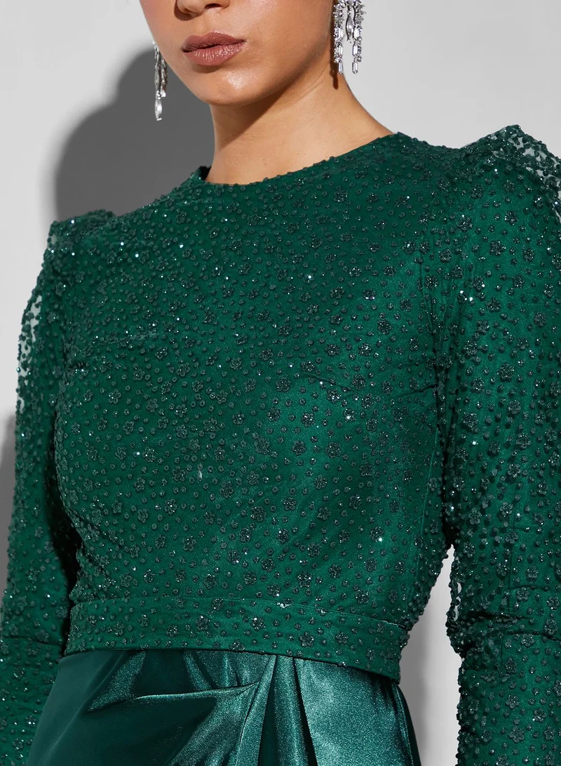 Khizana Ruffled Side Dress