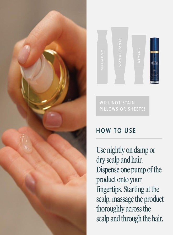 فيرتشو إكسير الشعر وفروة الرأس من VIRTUE Correct طوال الليل، خالٍ من الأدوية، تم اختباره من قبل أطباء الجلدية، آمن لجميع أنواع الشعر، 1.7 أونصة سائلة - Image 3