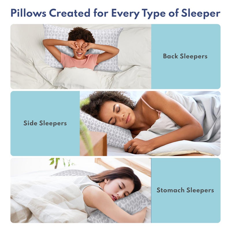 BLISSY Adjustable Memory Foam Pillow for Sleeping (Queen Size) - Cooling Gel Pillows for Side Sleepers with Shredded Foam for Customizable Loft - CertiPUR-US & Oeko-TEX - Image 3