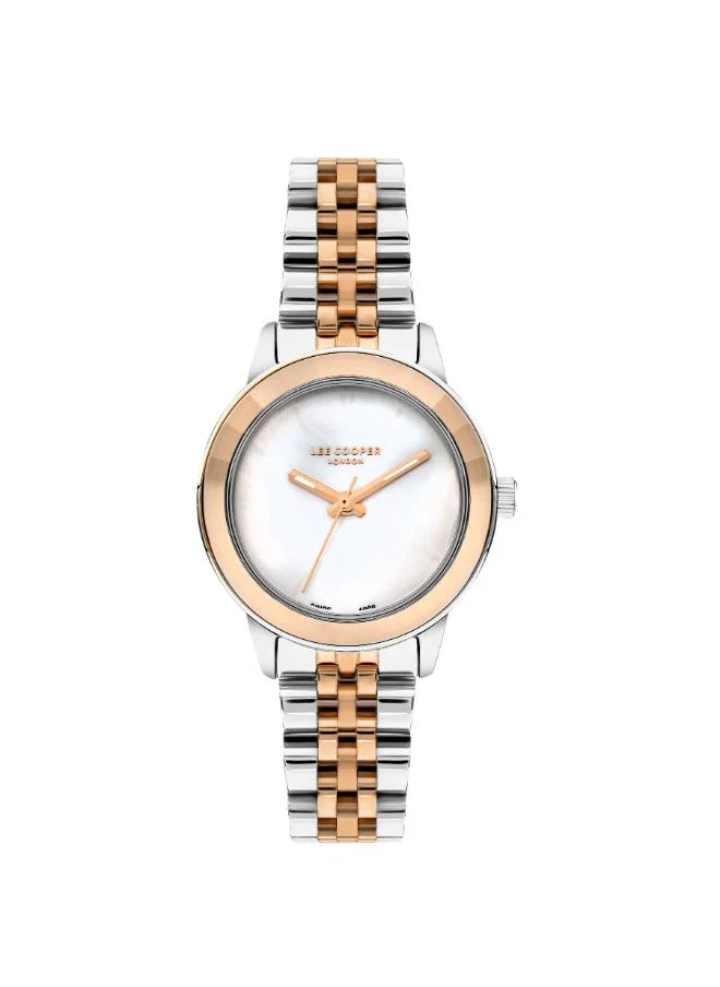 لي كوبر Lee Cooper Women's Watch, Analog Display and Metal Strap - LC07934.520, Two Tone