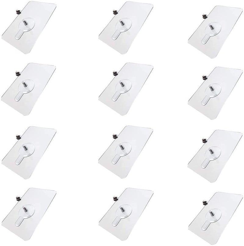 LYDL PVC Adhesive Nails Wall Hooks Heavy Duty Stick on Door Nail Free Screw Non-Trace No Drilling Nail Self Waterproof Adhesive Hanging Nails Hooks Holders Screws for Home Kitchen (8) - Image 1
