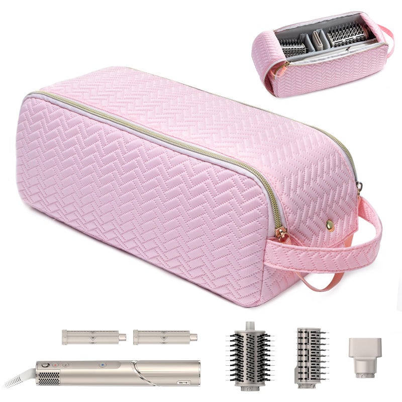 ELCUPA Large Hair Tools Travel Bag Compatible with Shark FlexStyle Revlon Dyson Hair Dryer Brush Organizer Flat Iron Curling Iron Makeup Cosmetic Bag for Travel Essentials - Image 2