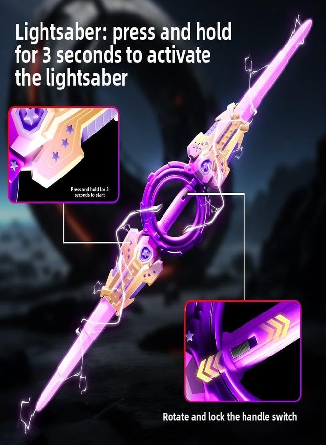 Scribify LED Light Up Toy Sword for Kids, Rechargeable Glow Sword with Color Changing Lights, Cosplay Costume Weapon for Halloween, Parties & Role Play - Image 2