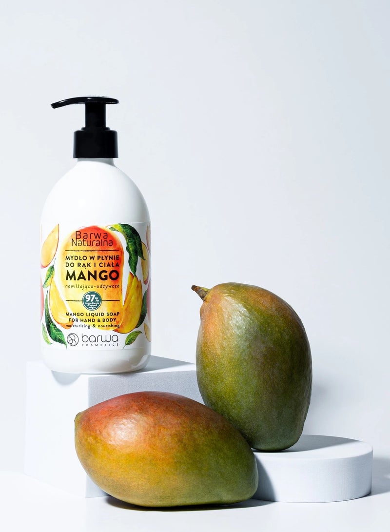 باروا صابون سائل مغذي طبيعي من باروا برائحة المانجو 500 مل - Image 3
