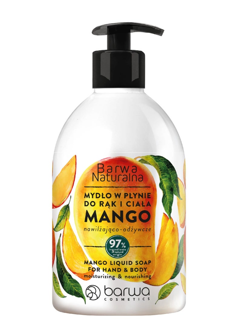 باروا صابون سائل مغذي طبيعي من باروا برائحة المانجو 500 مل - Image 1