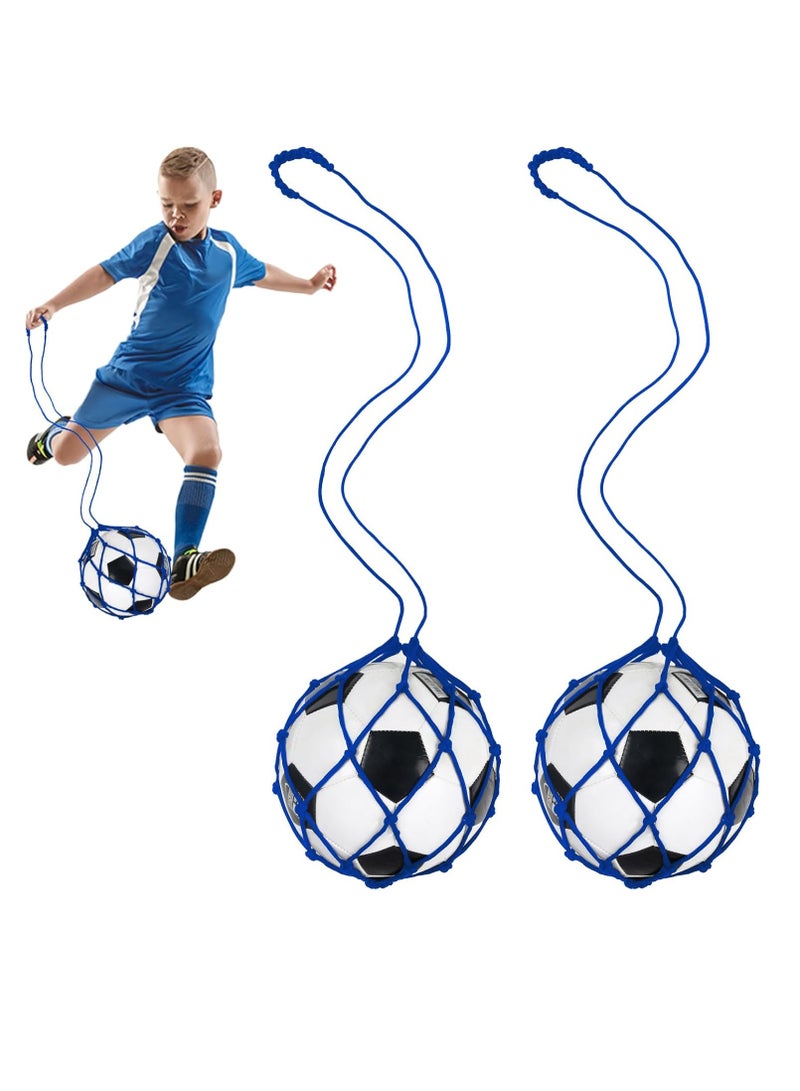 2 Pack Football Kick Trainer Soccer Ball Net Kicker, Fits Ball Size 3, 4, 5, Solo Soccer Kick Practice Training Aid for Youth Adults - Image 1