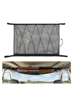 Y&D Car Ceiling Cargo Net Pocket for SUV, 35.5"x25.5" Roof Storage Organizer, Long Trip Camping Bag Tent Putting Quilt Children's Toy Towel Sundries Interior Accessories  - Image 1