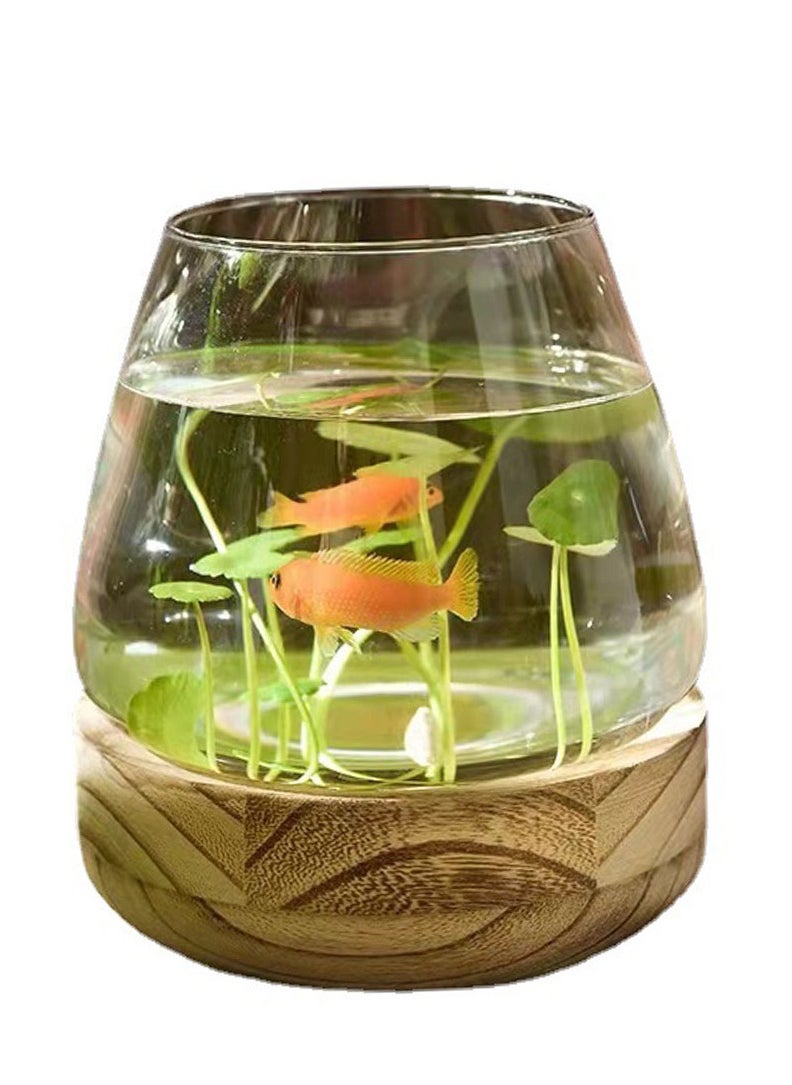 Generic Aquarium Terrarium glass tank wood base 15x15x10.5cm  - Image 2