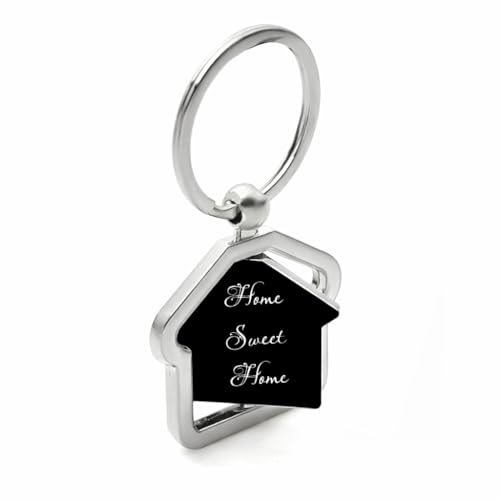 Giftana Home Sweet Home Keychain for Men & Women, 360 Degree Rotating Keychains, House Design Metal Key Chains Keyring Real Estate Gifts Buying & Selling Keychain,Housewarming Gifts, Silver - Image 1