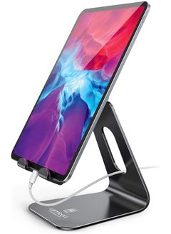 Lamicall Tablet Stand Adjusatble Tablet Holder Mount Dock Compatible With Ipad Mini Air Pro Samsung Tab S6 S7 A7 Huawei Tablet Nintendo Switch Kindle More Tablets 4 13 Inch Black  - Image 1