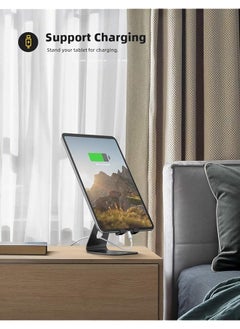 Lamicall Tablet Stand Adjusatble Tablet Holder Mount Dock Compatible With Ipad Mini Air Pro Samsung Tab S6 S7 A7 Huawei Tablet Nintendo Switch Kindle More Tablets 4 13 Inch Black  - Image 4