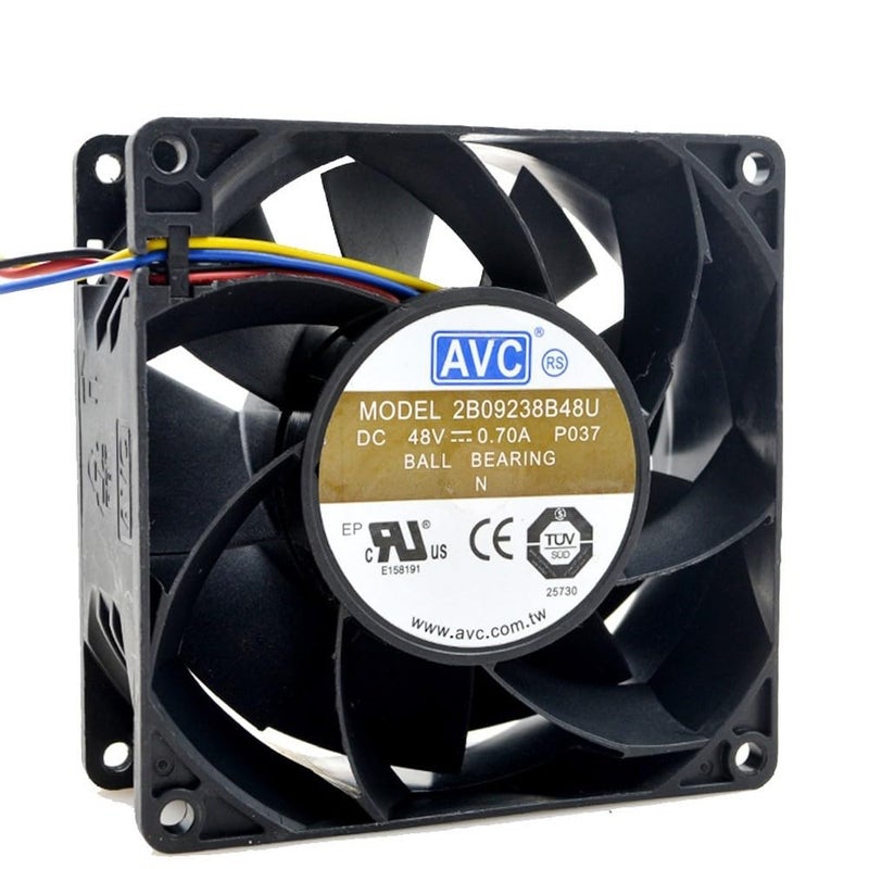 92mm 90mm High Speed Fan for AVC 92 * 92 * 38 2B09238B48U 92X92X38mm DC 48V 0.7A 4-Wire Radiator Server Laptop Parts - Image 2