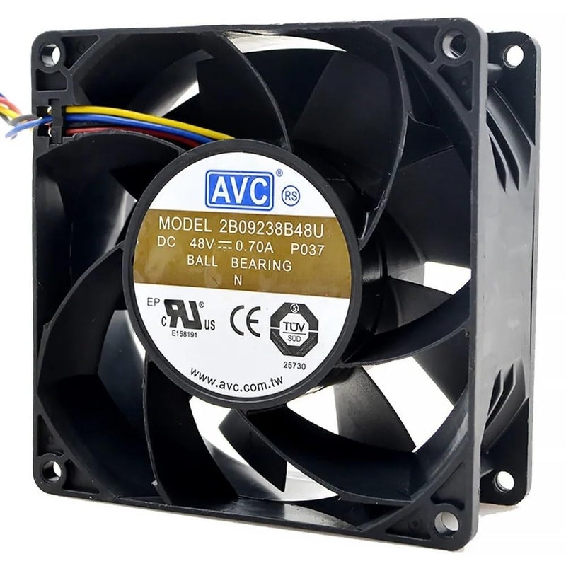 92mm 90mm High Speed Fan for AVC 92 * 92 * 38 2B09238B48U 92X92X38mm DC 48V 0.7A 4-Wire Radiator Server Laptop Parts - Image 1