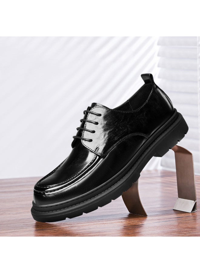 15MINS Men's Business Shoes - British Style Business Commuting Shoes With Soft Sole, Comfortable Office Formal Leather Shoes For Men - Image 2