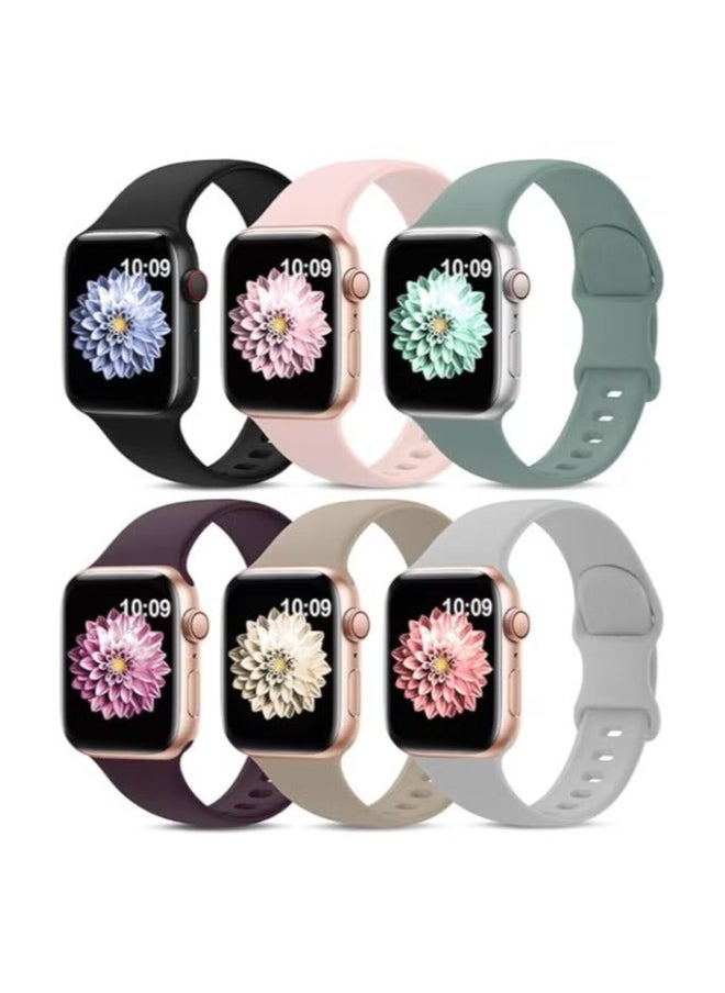 ACLIX - 6 Pack Sport Bands Compatible with Apple Watch Band 42mm 44mm 45mm - Image 1