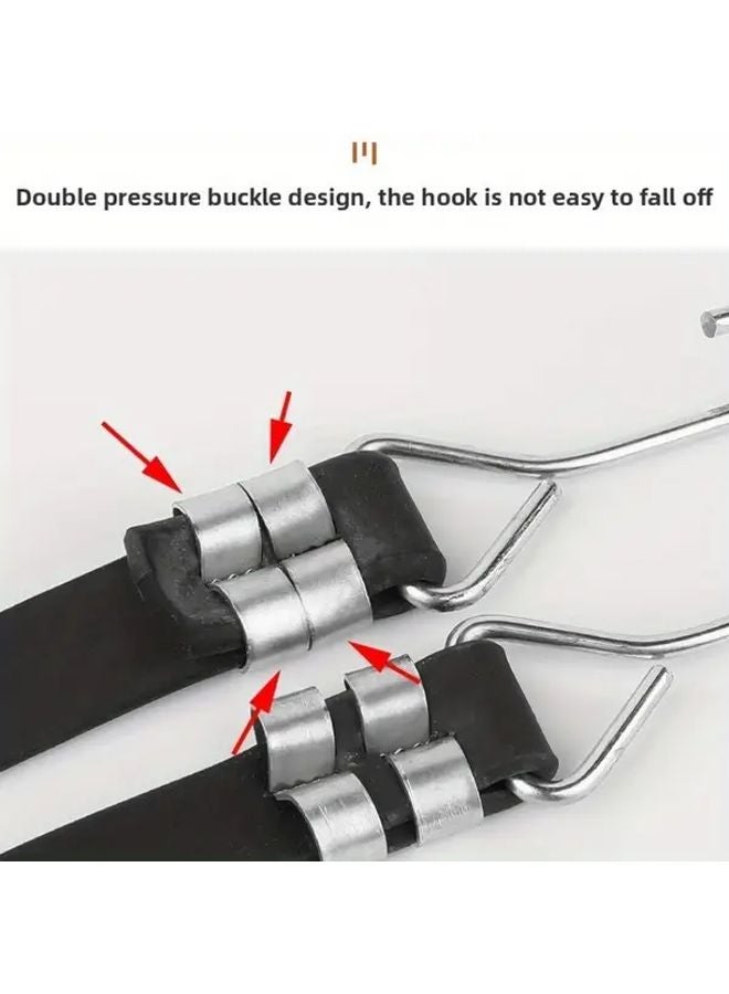 2 Heavy Duty Elastic Ropes 200cm 78 74in 2pcs High Elasticity Durable Cargo Straps - Image 5