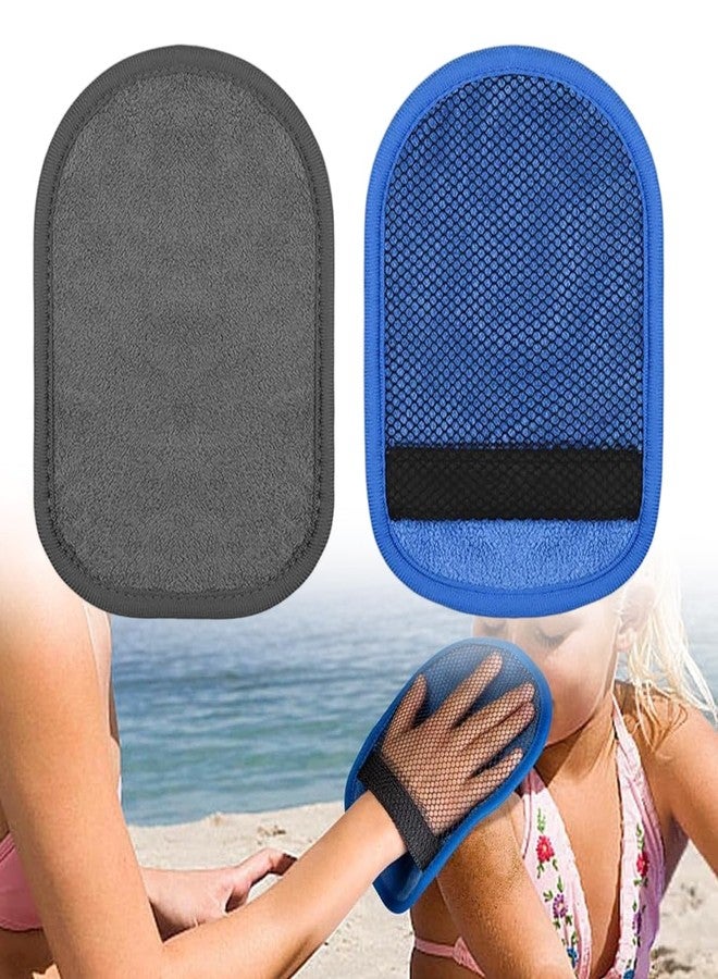 Proberos® 2 Pcs Sand Remover for Beach, Soft Sand Wipe Off Mitts- Beach Sands Remover Cleaner Mitts Bag for Beaches Activities Volleyball Sandboxes - Image 1