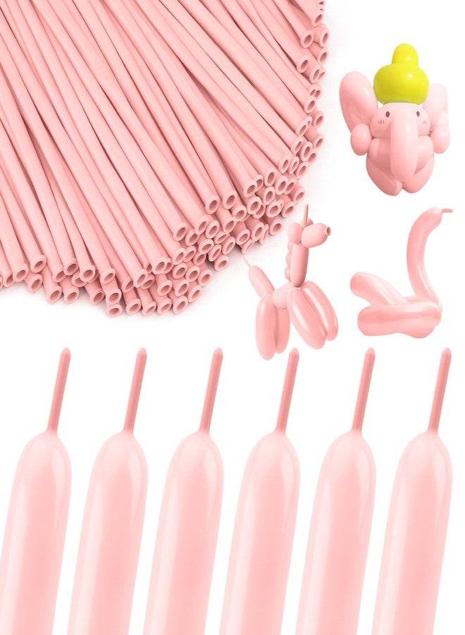 OALCQ Pink 260 Balloons Pink Long Balloons for Tying Balloon Arch Latex Balloon 100 Pcs Macaron Pink Balloons Long Skinny Balloons Pink 260Q Balloons for Party Suppies Gender Reveal Wedding Decorations - Image 1
