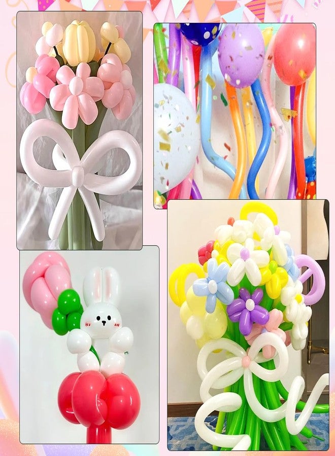 OALCQ Pink 260 Balloons Pink Long Balloons for Tying Balloon Arch Latex Balloon 100 Pcs Macaron Pink Balloons Long Skinny Balloons Pink 260Q Balloons for Party Suppies Gender Reveal Wedding Decorations - Image 5