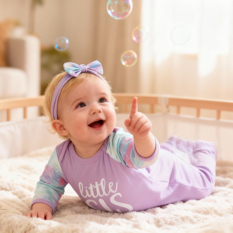 AMAWMW Newborn Baby Girl Floral Sleeper Gowns Little Sister Nightgown Outfit Baby Girl Shower Gifts Stuff Essential Item - Image 2