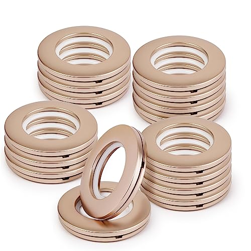 WCIC 16PCS Espresso Roman Shade Rings 40mm (1-9/16") - Dark Bronze Plastic Grommets, Warm-Tone Low Noise Glide, Reinforced Inner Rim - Image 1