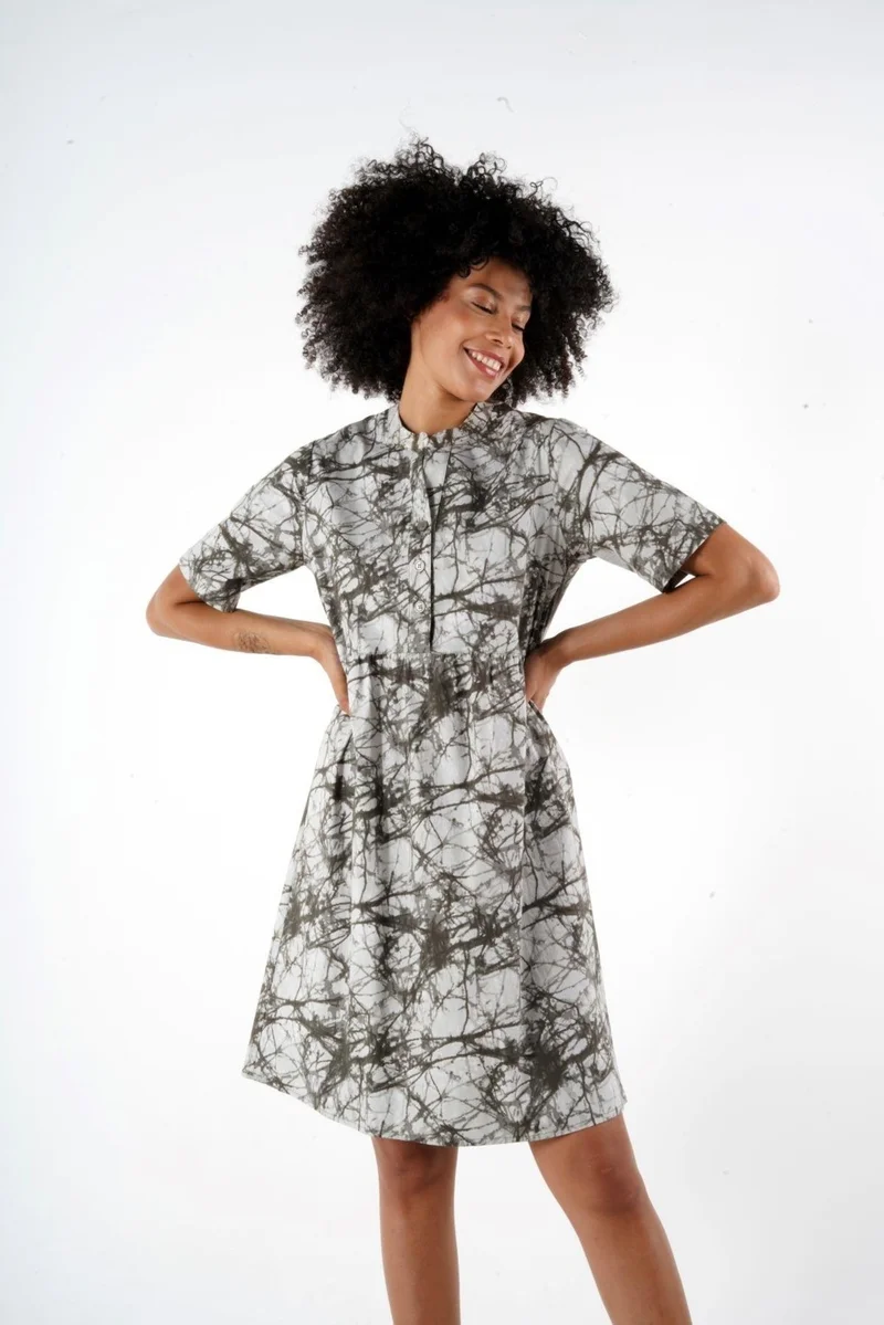 Alexander Gardi Abstract Print Dress