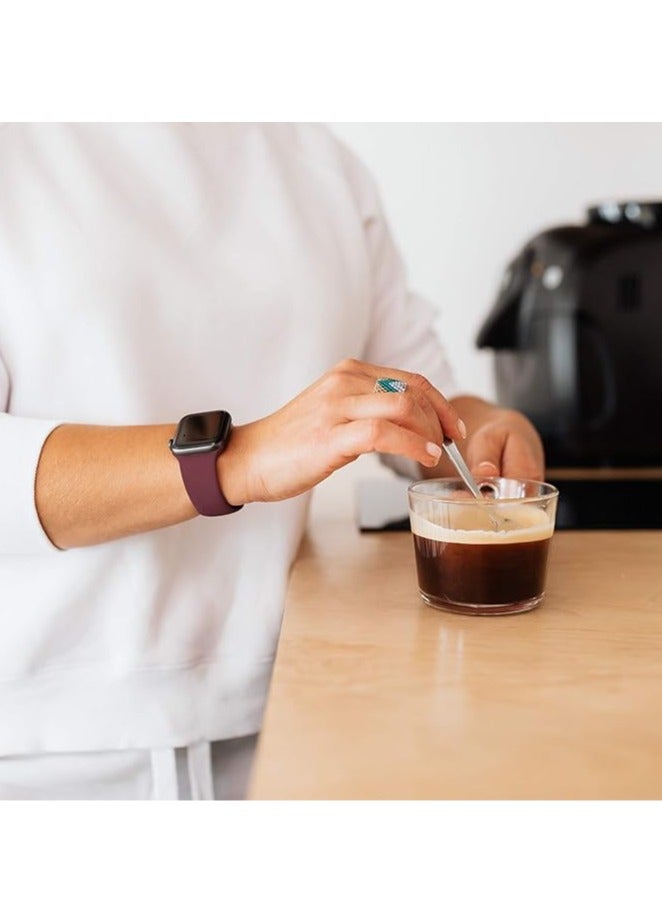 Compatible with Apple Watch Strap 42mm 44mm 45mm 46mm 49mm, Soft Silicone Sport Band Replacement Straps Compatible with iWatch SE Series 10 9 8 7 6 5 4 3 2 1 for Women Men - Image 2