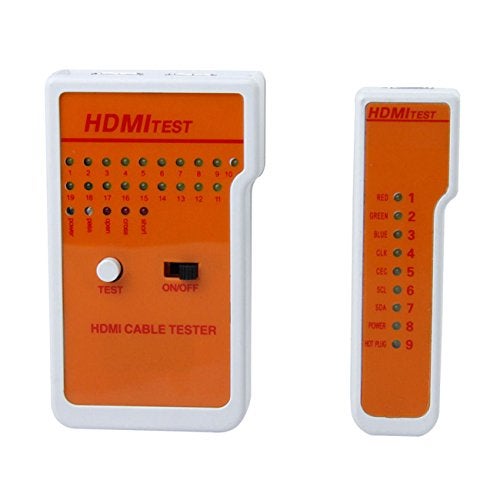 Optimal Shop Portable 9 LED Indicators HDMI High Definition Cable Tester Tool with Storage Case T0708 T15 - Image 1
