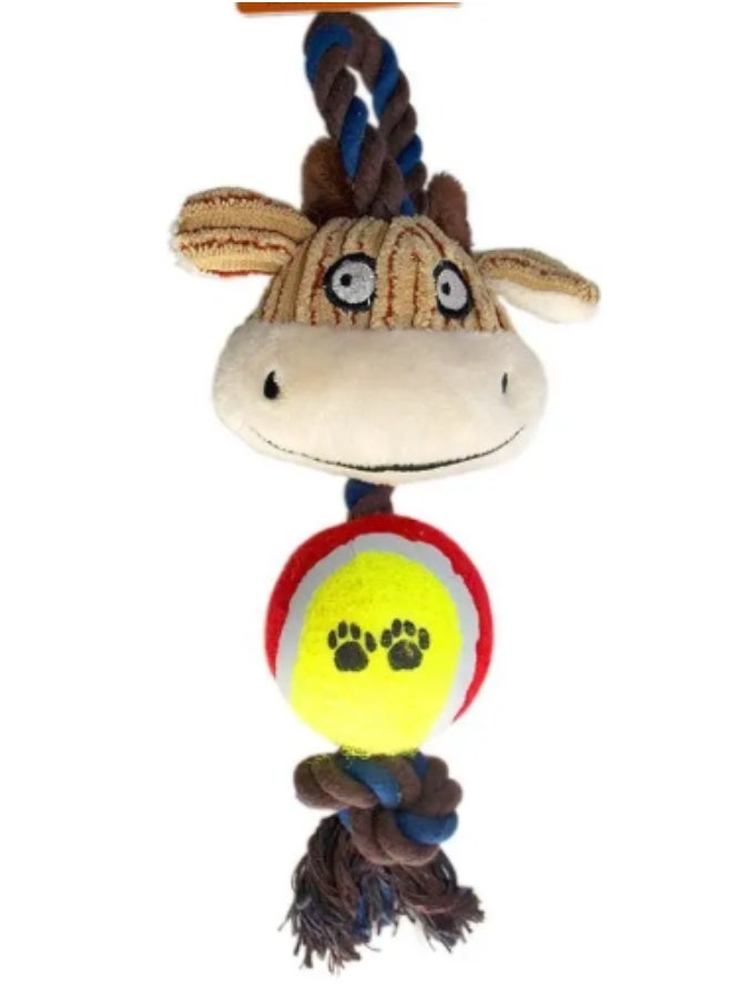 Pet Puppy Toys For Small Dogs Cute Squeaky Dog Toys Durable Puppy Teething Toys Rope Toys Puppy Chew Toys Cow - Image 1