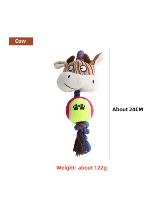 Pet Puppy Toys For Small Dogs Cute Squeaky Dog Toys Durable Puppy Teething Toys Rope Toys Puppy Chew Toys Cow - Image 5