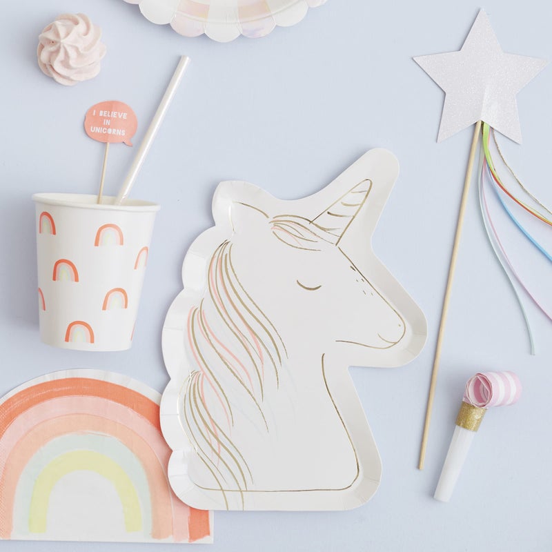 73Hours Disposable Birthday Party Plates, Pack of 8 Fun Shaped Disposable Plates for Party, Kidâ€™s Birthday Paper Plates - Image 3
