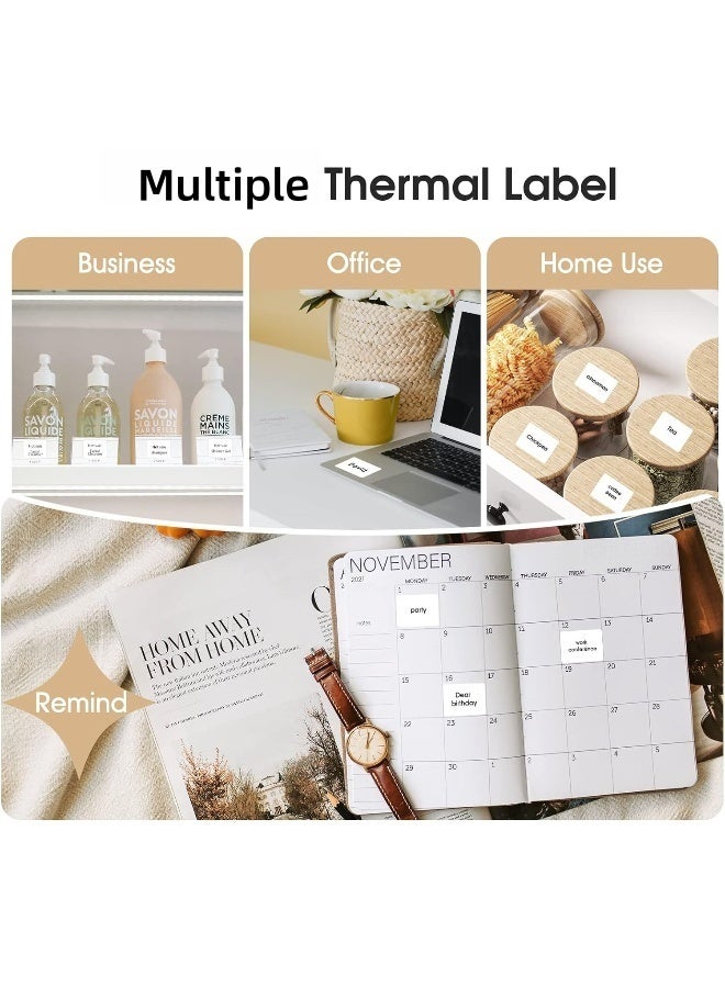 Saudi Select Label Maker Thermal Sticker, Waterproof, Oil-Proof and Tear-Proof, 3 Rolls of Self-Adhesive Thermal Labels (40*30mm/285sheets, 50*30mm/336sheets, 40*60mm/119sheets.) - Image 5