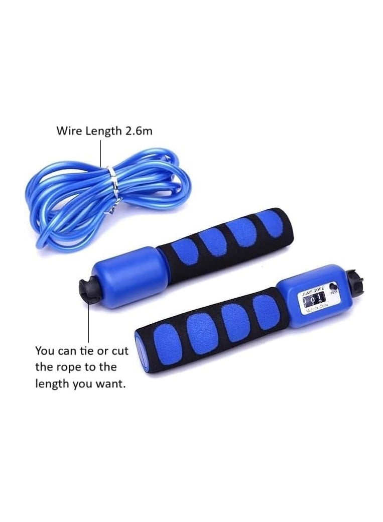 Generic Jump Ropes with Automatic Counter 2.6m Adjustable Length Skipping Rope with Non-Slip Comfortable Foam Handles Ideal for Fitness Cardio & Home Workouts (Color May Vary) - Image 3