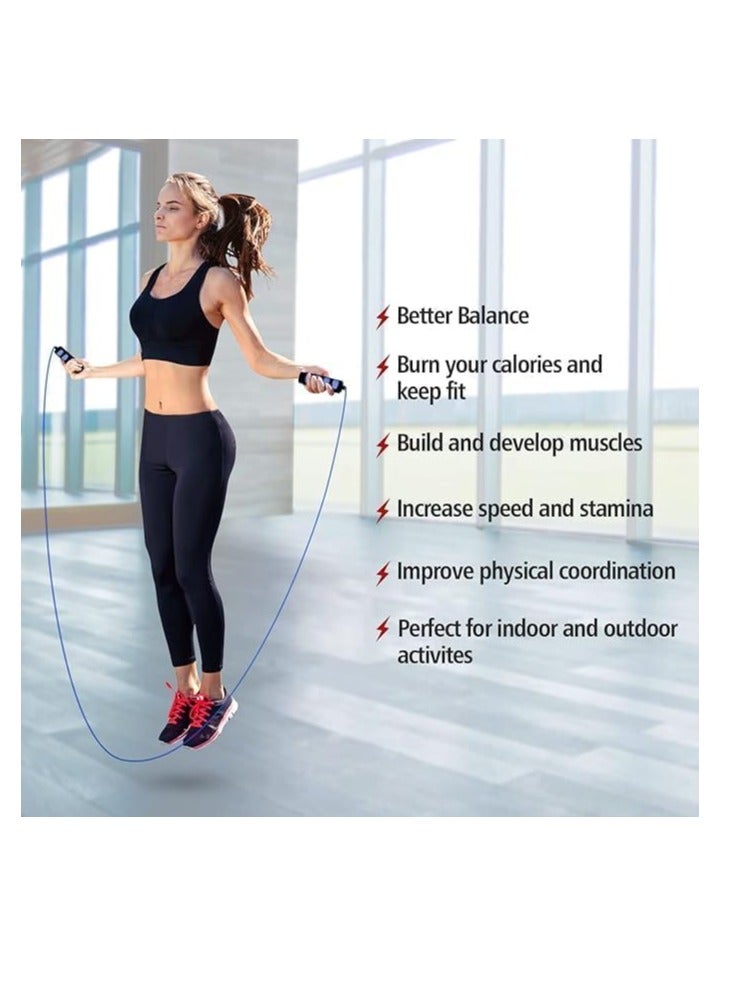 Generic Jump Ropes with Automatic Counter 2.6m Adjustable Length Skipping Rope with Non-Slip Comfortable Foam Handles Ideal for Fitness Cardio & Home Workouts (Color May Vary) - Image 4