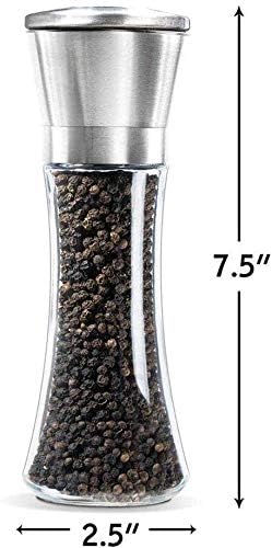 BUNTYCHIKU Premium Pepper Grinder Salt Shaker for Professional Chefs Adjustable Coarseness Spice Mill with Brushed Stainless Steel and Ceramic Blades 1 PCS - Image 5