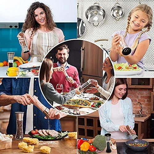 BUNTYCHIKU Premium Pepper Grinder Salt Shaker for Professional Chefs Adjustable Coarseness Spice Mill with Brushed Stainless Steel and Ceramic Blades 1 PCS - Image 3