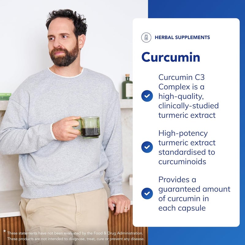 Pure Encapsulations Curcumin High Potency Turmeric C3 Complex Supplement 60 Capsules - Image 2