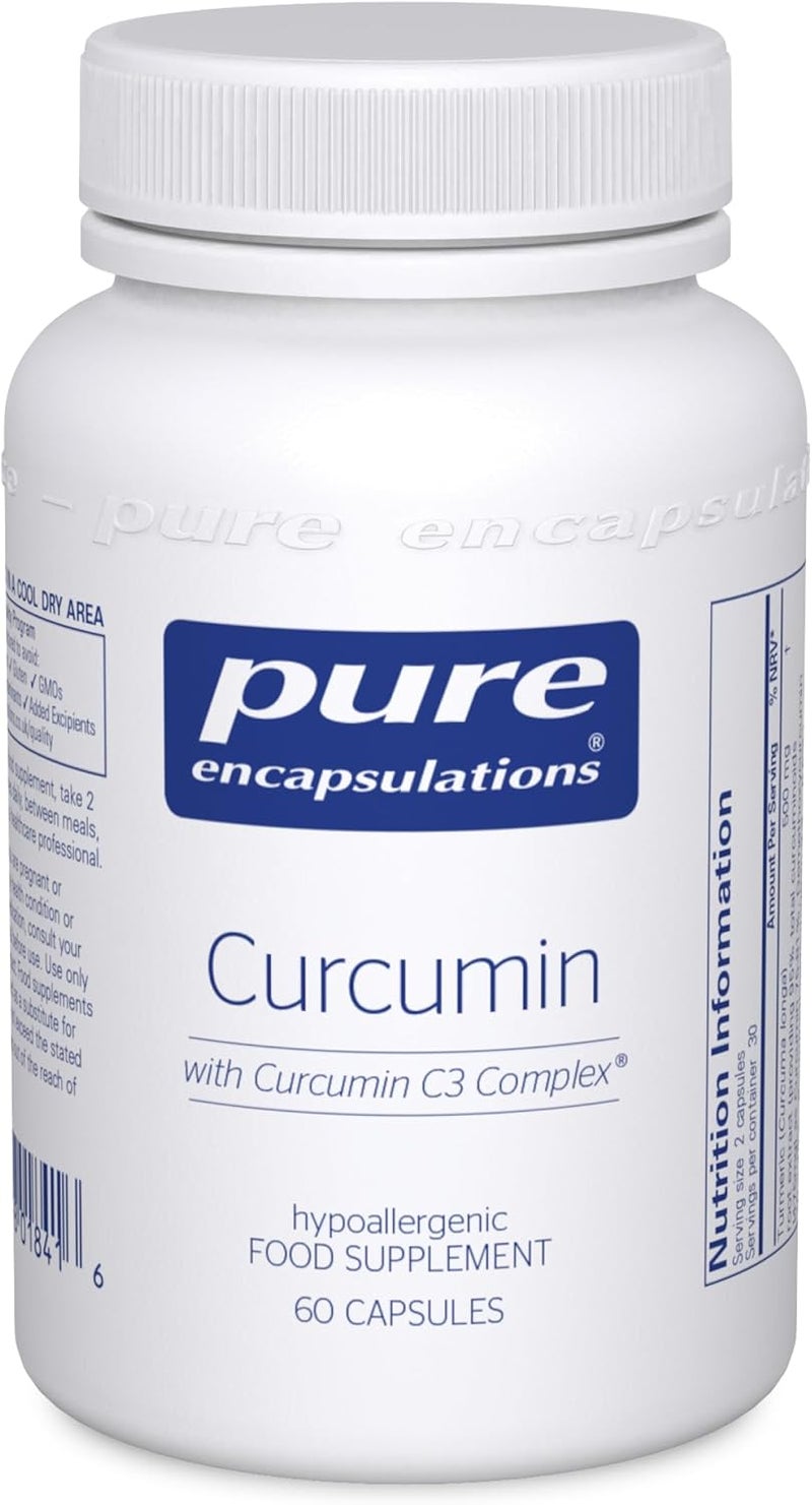 Pure Encapsulations Curcumin High Potency Turmeric C3 Complex Supplement 60 Capsules - Image 1