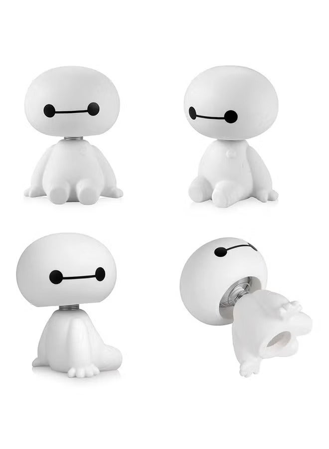 World Cartoon Baymax Robot Shaking Head Car Figure Ornaments Interior Auto Decorations Toy 6.5x8.5cm  - Image 2