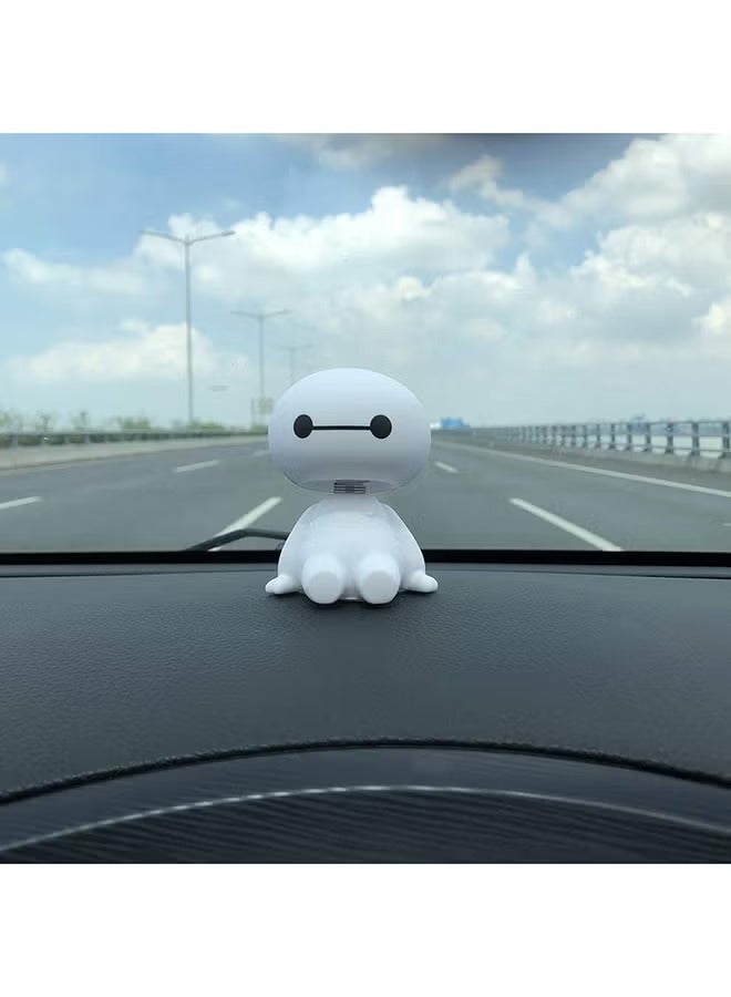 World Cartoon Baymax Robot Shaking Head Car Figure Ornaments Interior Auto Decorations Toy 6.5x8.5cm  - Image 5
