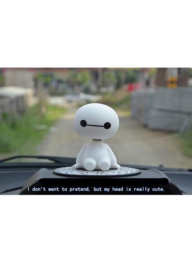 عالم الكرتون Baymax الروبوت يهز رأس السيارة شكل الزخرفات الديكورات السيارات الداخلية لعبة 6.5 * 8.5cm