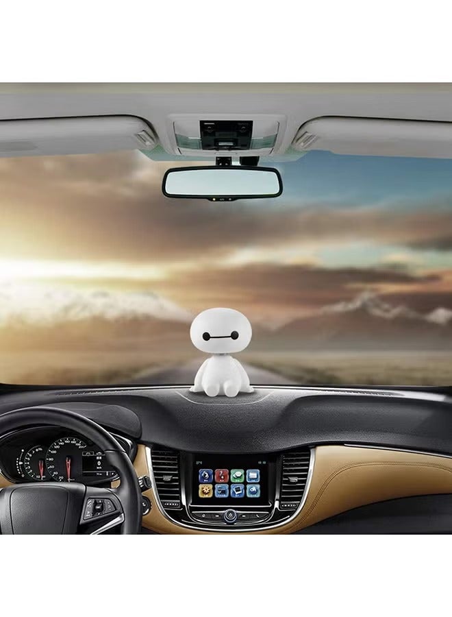 عالم الكرتون Baymax الروبوت يهز رأس السيارة شكل الزخرفات الديكورات السيارات الداخلية لعبة 6.5 * 8.5cm
