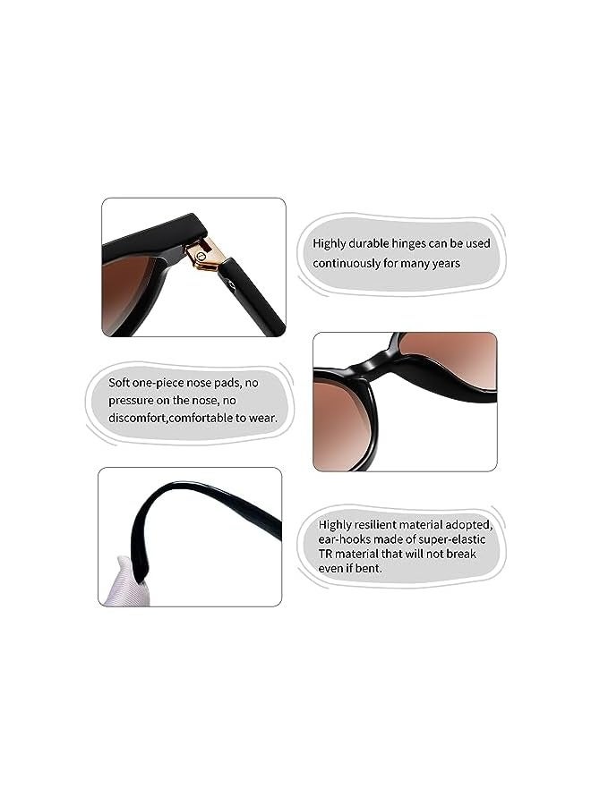 بروماس نظارات شمسية مستقطبة للنساء والرجال، نظارات شمسية كلاسيكية للسيدات للقيادة، ظلال فراشة عصرية للنساء في الهواء الطلق حماية 100% من الأشعة فوق البنفسجية 400نظارات شمسية مستقطبة للنساء والرجال، نظارات شمسية كلاسيكية للسيدات للقيادة، ظلال فراشة عصرية للنساء في الهواء الطلق حماية 100% من الأشعة فوق البنفسجية 400 - Image 3