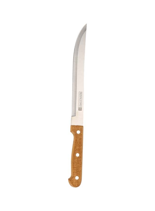 Royalford Kitchen Knife Set- RF12265/ Pack of 7, Includes Chef, Slicer, Utility, Paring Knife and Scissors/ Stylish Pinewood Holder, Ergonomic Design with Comfortable Wooden Handle Multicolor - Image 3
