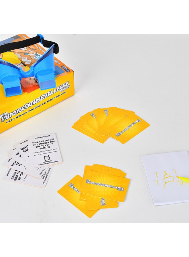 Children's Desktop Puzzle Game Upsidedownchallenge Game Upside Down Glasses Family Interactive Play-Color:Intellectual Reversing Glasses - Image 3